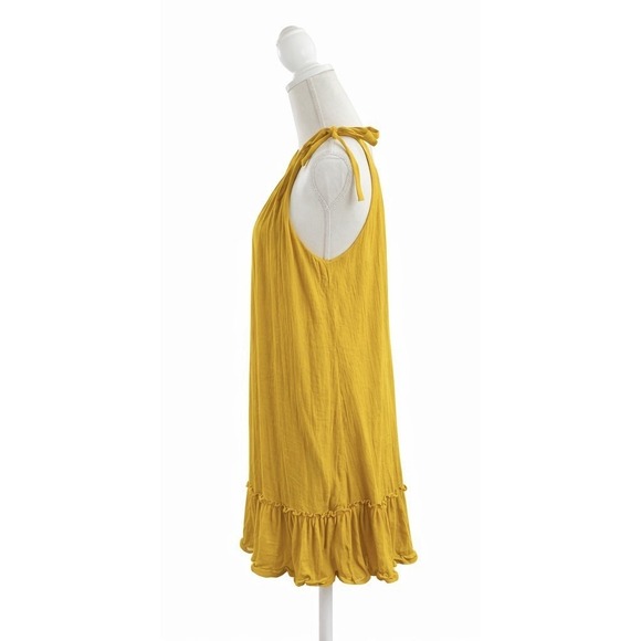 Signature by Robbie Bee Yellow Ruffle Dress Women's Medium - Picture 6 of 9